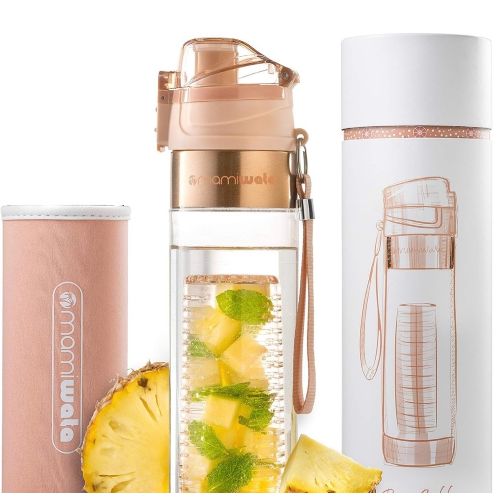 Fruit Infuser Water Bottle – Rose Gold – 24 oz